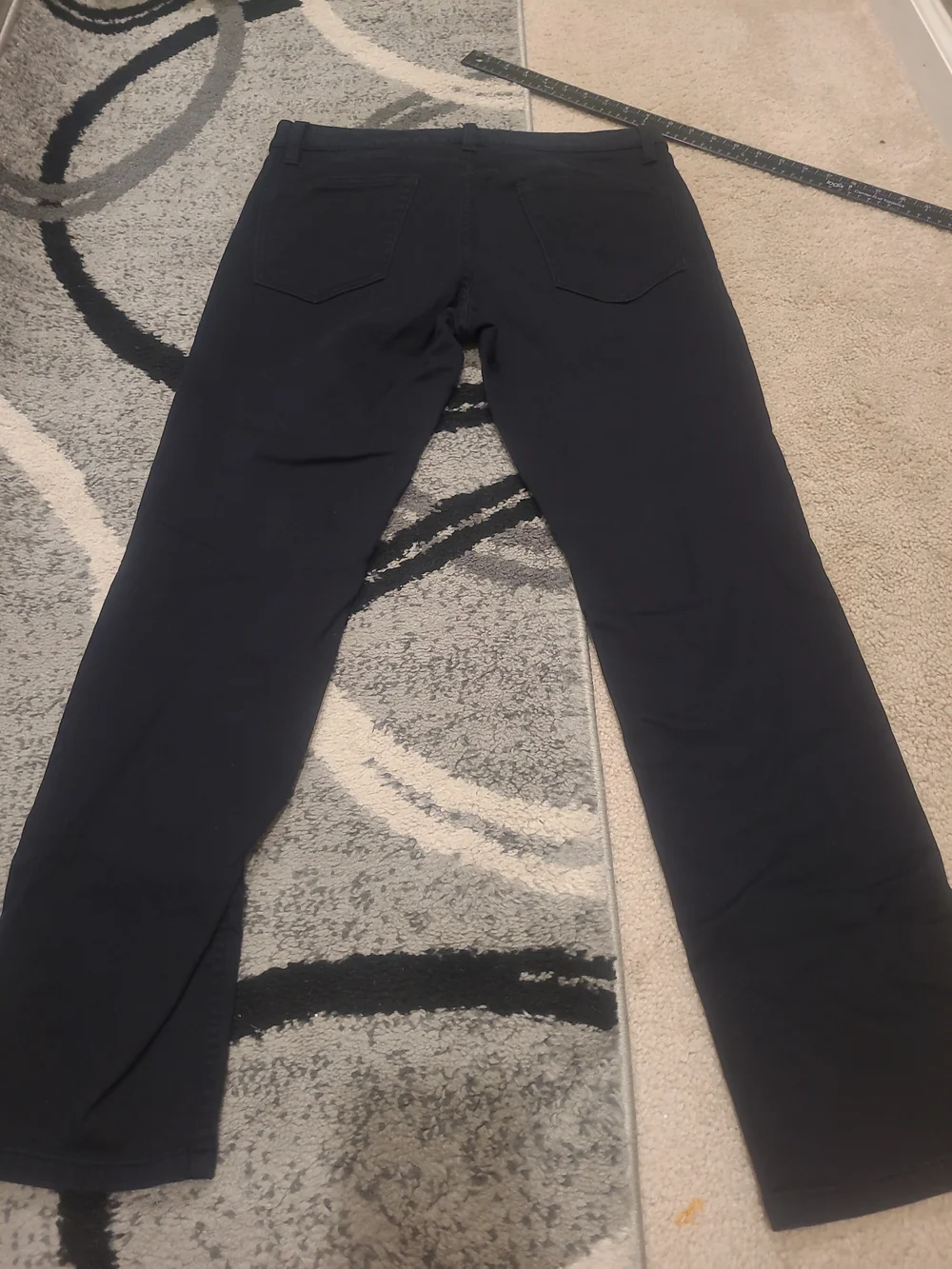 Banana Republic Traveler Jeans Mens 32x30 Black Slim Tapered Stretch Dark Wash